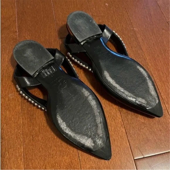 Roger Vivier Black Heels with Silver Rhinestones - Picture 3 of 3